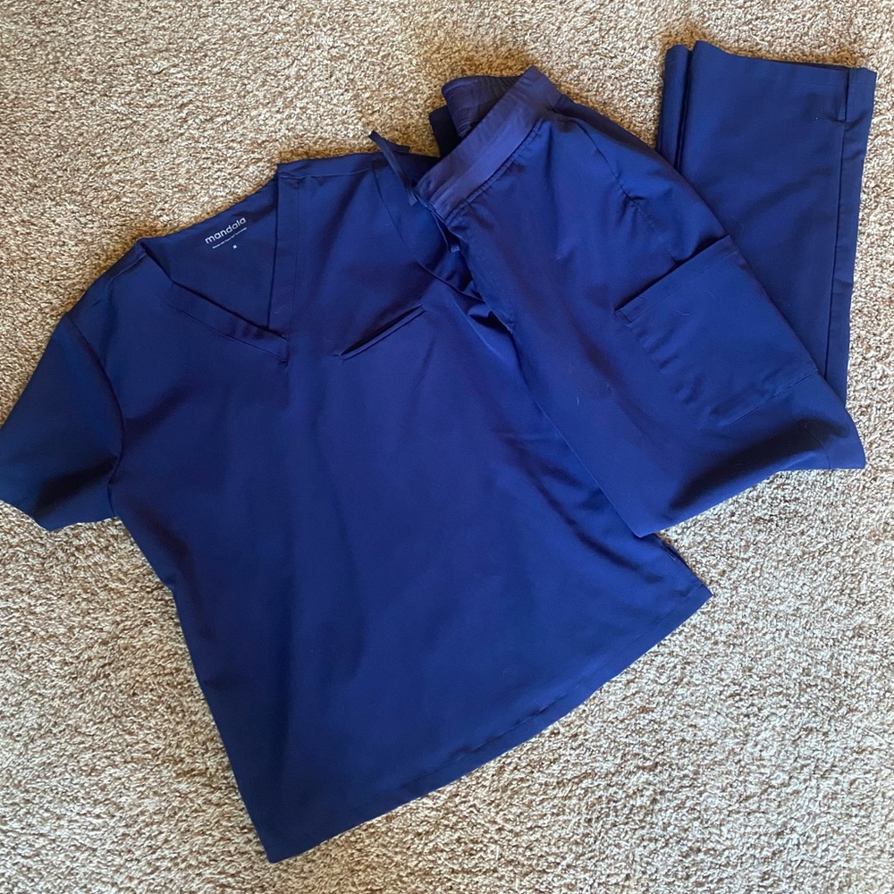 Mandala Navy Blue Scrubs